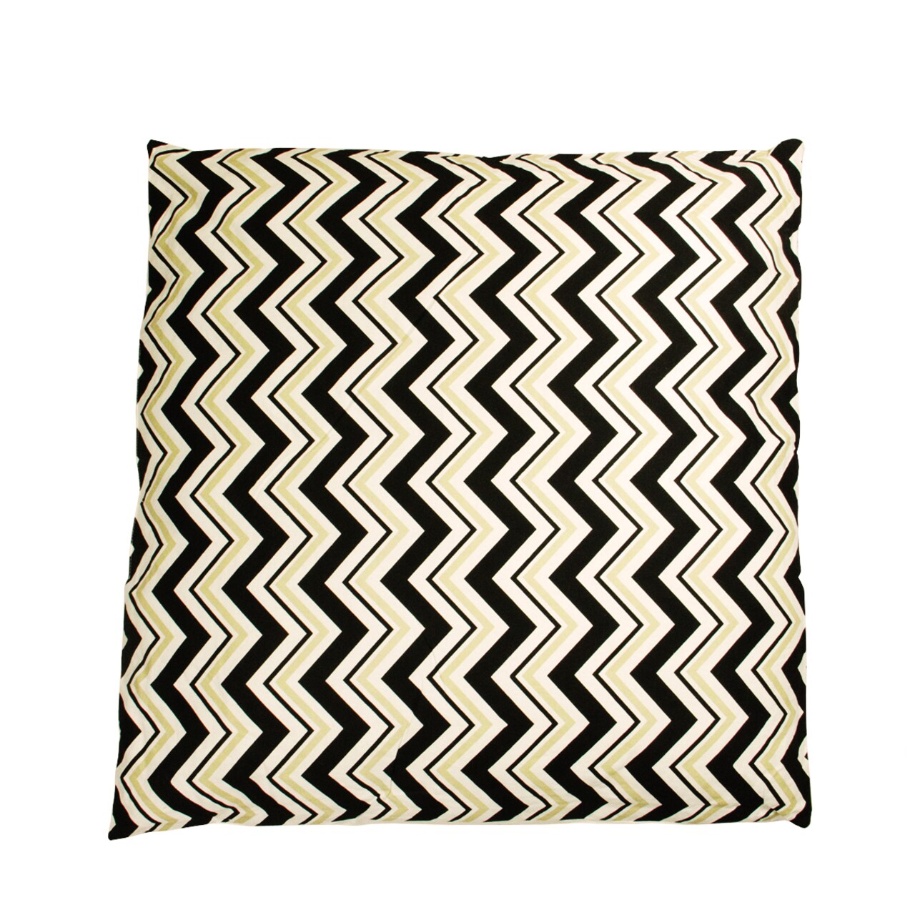 Kaemingk 30" Black and Ivory Chevron Over Sized Floor Throw Pillow